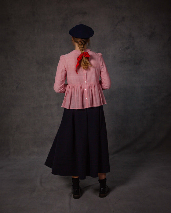 Bermondsey Top in Hand Woven Red Stripe