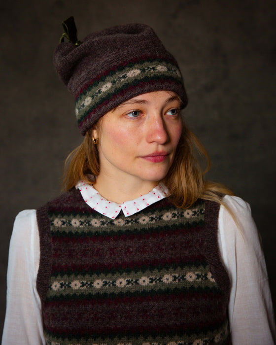 Sleeveless Vest in Fair Isle Wool