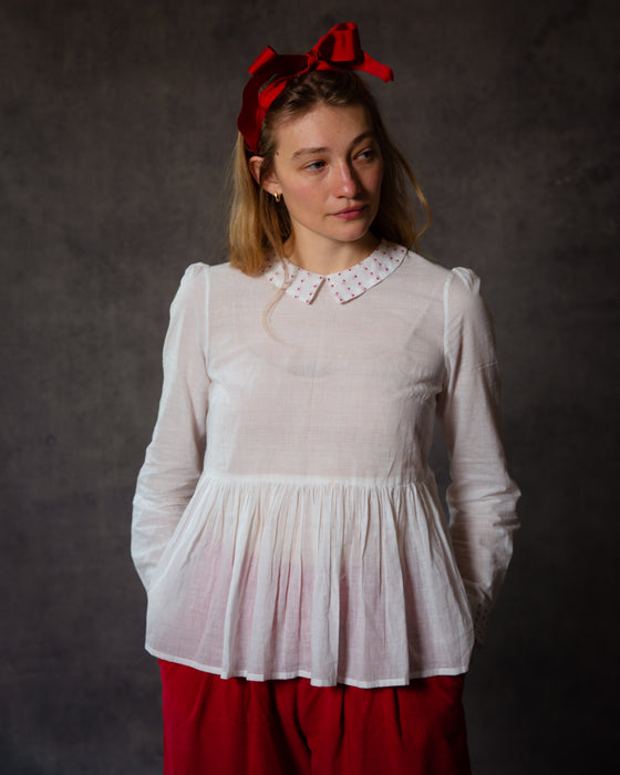 Bermondsey Top in Hand Stitched French Knot