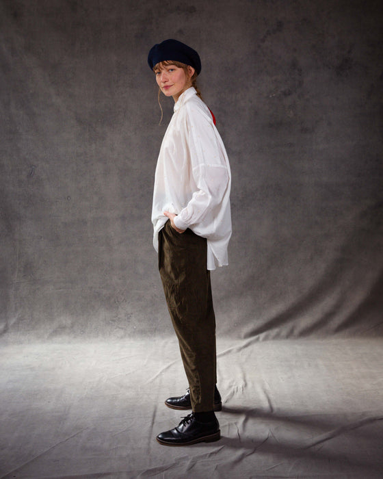 Bob Blouse in Cream Dot Cambric Cotton