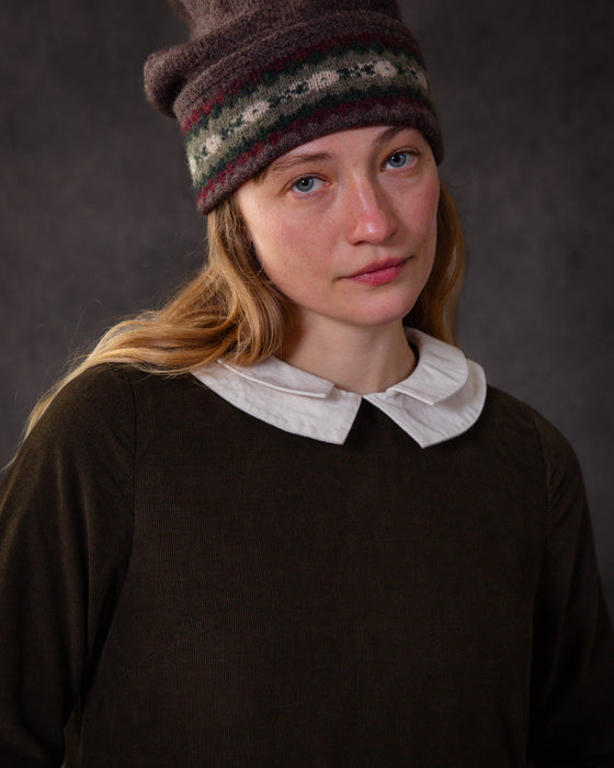 Sparky Bow Hat in Fair Isle Wool