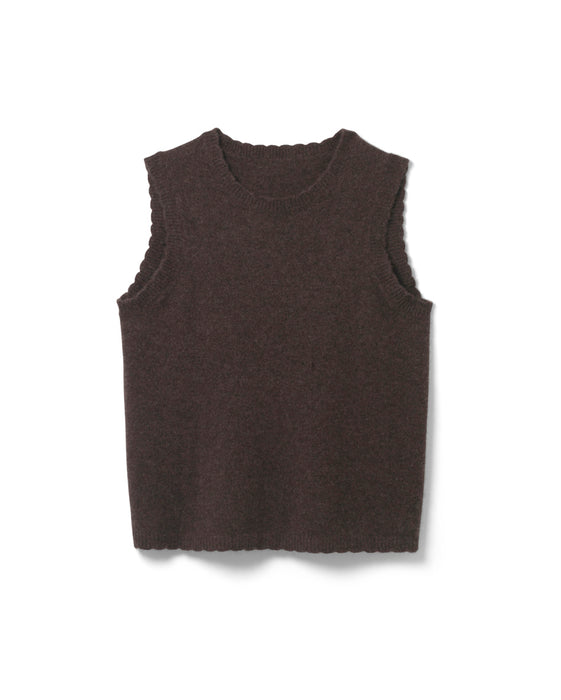 Cashmere Vest in Brown cashmere