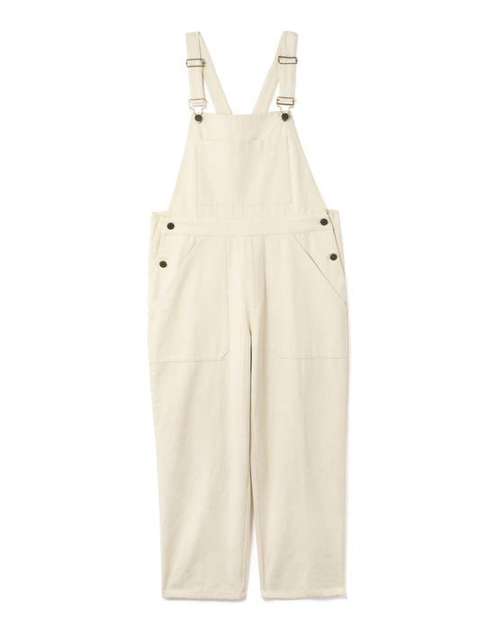 Dungarees in Cream Canvas