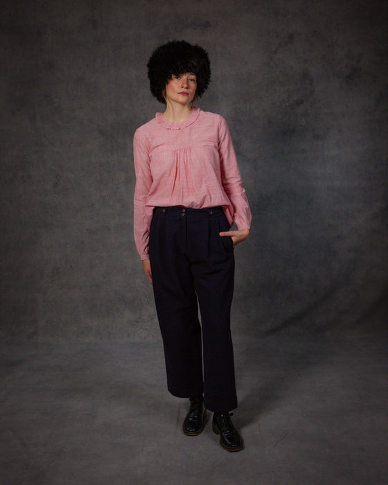 Tonya Trousers in British Navy Lambswool