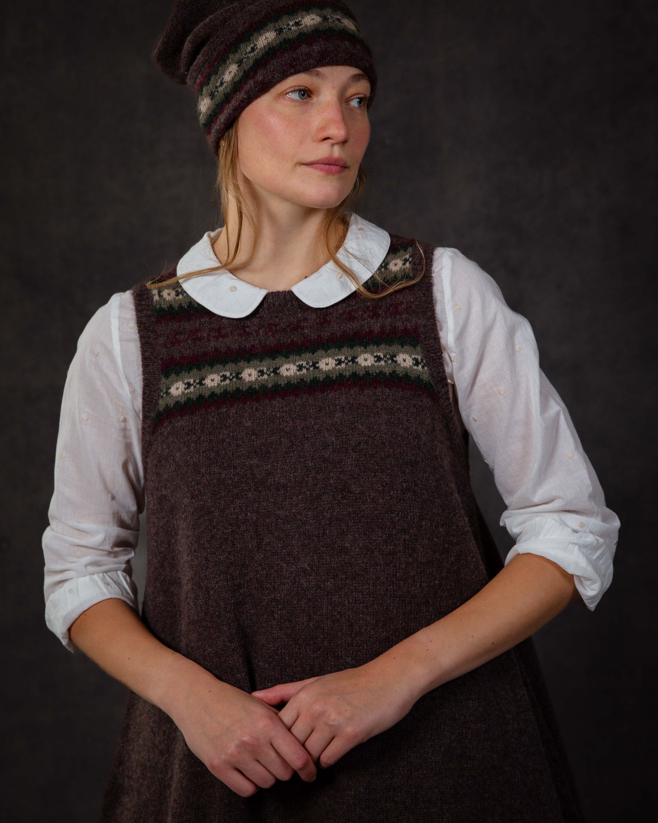 Sleeveless Fair Isle Wool Tunic Vest | Cabbages & Roses– cabbagesandroses