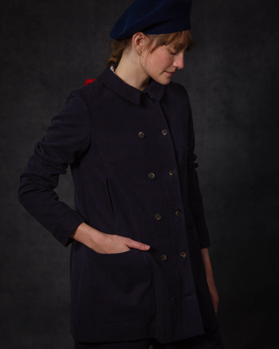 Herbert Jacket in Soft Navy Canvas