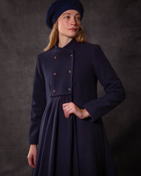 Howard Coat in British Navy Lambswool