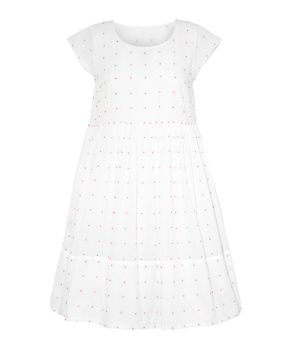 Jacqueline Dress in Hand Stitched French Knot