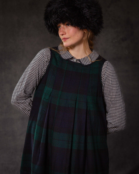 Landie Smock in Black Watch Merino