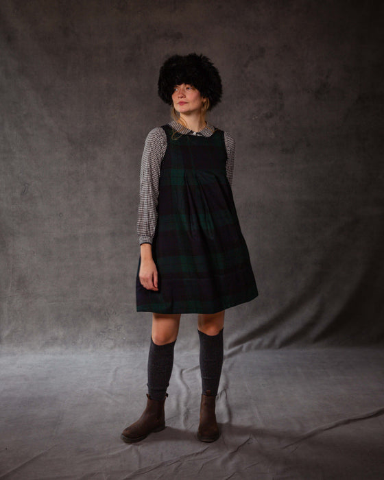 Landie Smock in Black Watch Merino