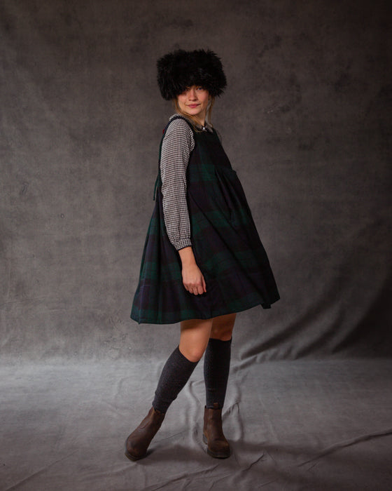 Landie Smock in Black Watch Merino