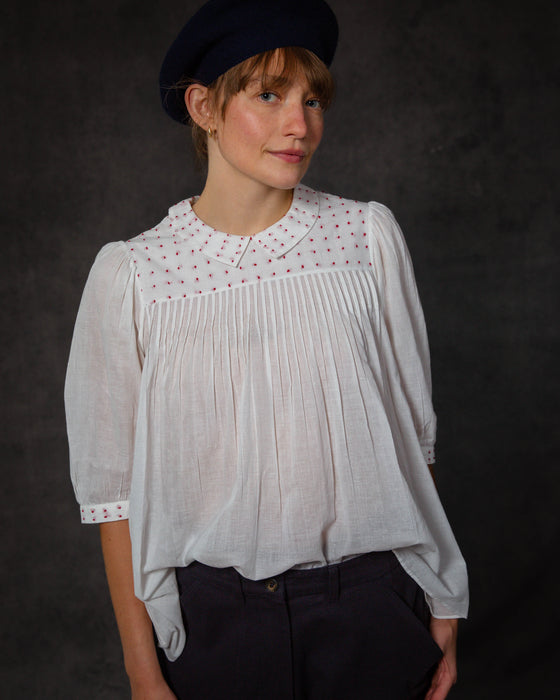 Livi Shirt in Hand Stitched French Knot