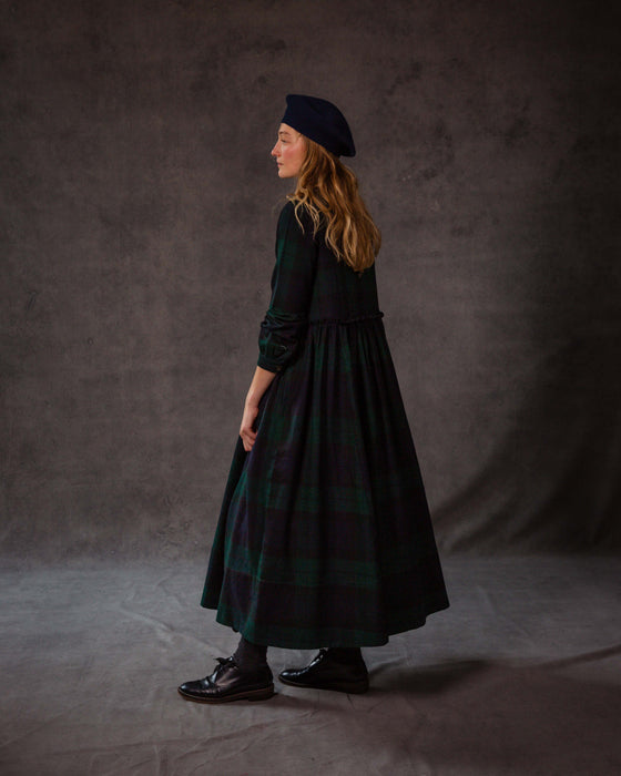 Lola Dress in Black Watch Merino