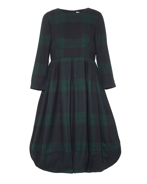 Lottie Dress in Black Watch Merino