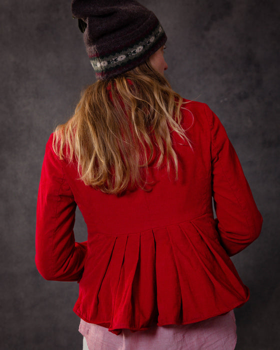 Organic Jacket in Vintage Red Needlecord