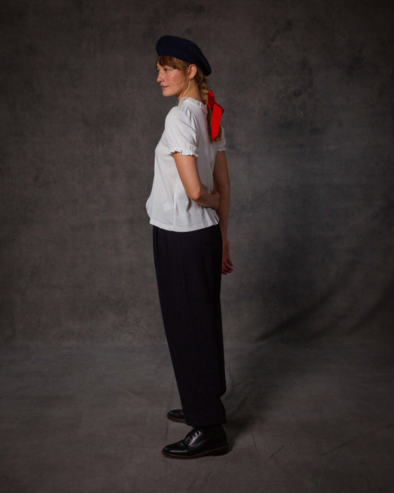 Tonya Trousers in British Navy Lambswool