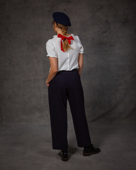 Tonya Trousers in British Navy Lambswool