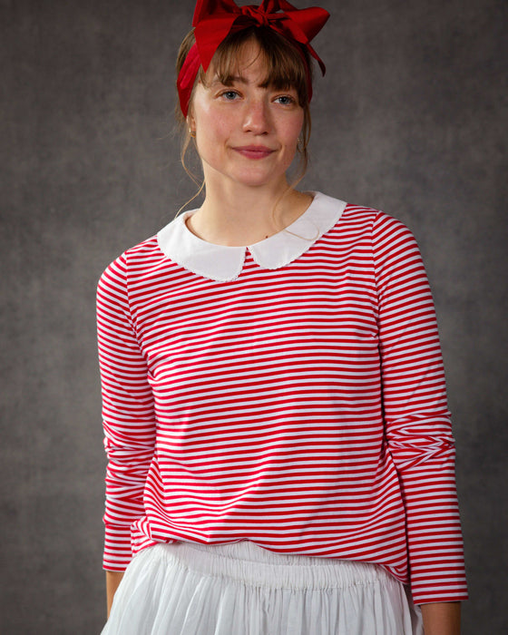 Peter Pan T-Shirt in Red Stripe Organic Cotton