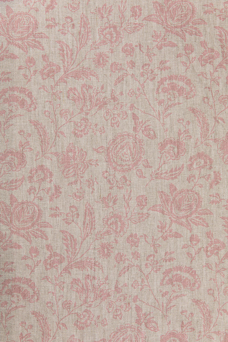 Provence Toile Pink on Natural Linen