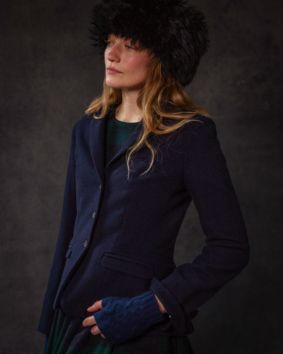 Riding Jacket in British Navy Lambswool