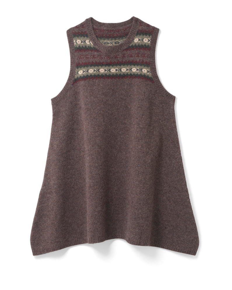 Sleeveless Fair Isle Wool Tunic Vest | Cabbages & Roses– cabbagesandroses