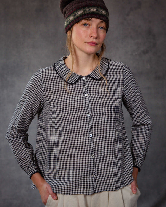 Tory Blouse in Handwoven check