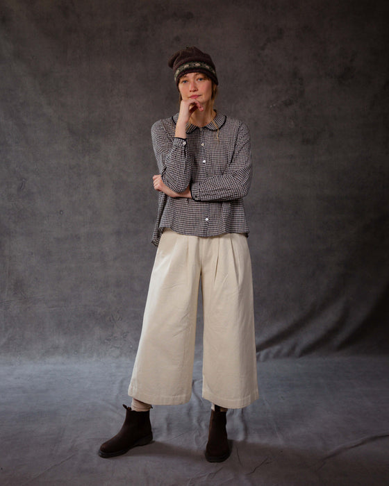 Tati Trousers in Cream Canvas