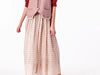 Waist Coat in Pale Pink Wool Valerie Dress in C&R Checky Cotton Voile Elizabeth Cardigan in Raspberry Cashmere