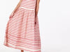 Drew Dress in Thick Red Stripe Linen